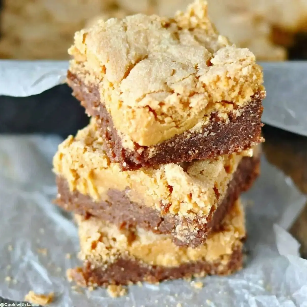 Easy Chewy Peanut Butter Brownies Recipe