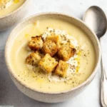 Easy Creamy Roasted Garlic Potato Soup (Vegan)