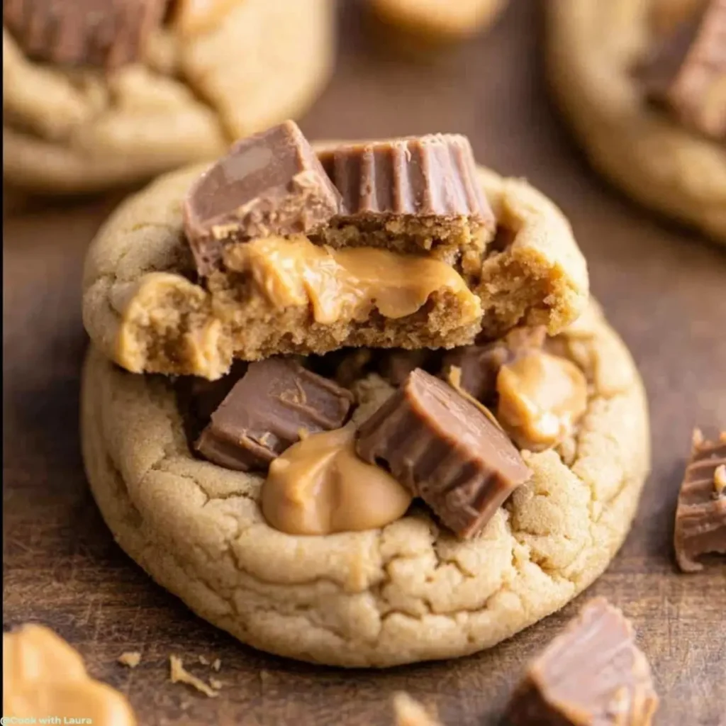 Easy Crumbl Reese’s Peanut Butter Cup Cookies Recipe