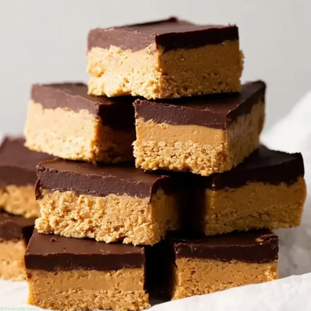 Easy No-Bake Peanut Butter Chocolate Bars Recipe
