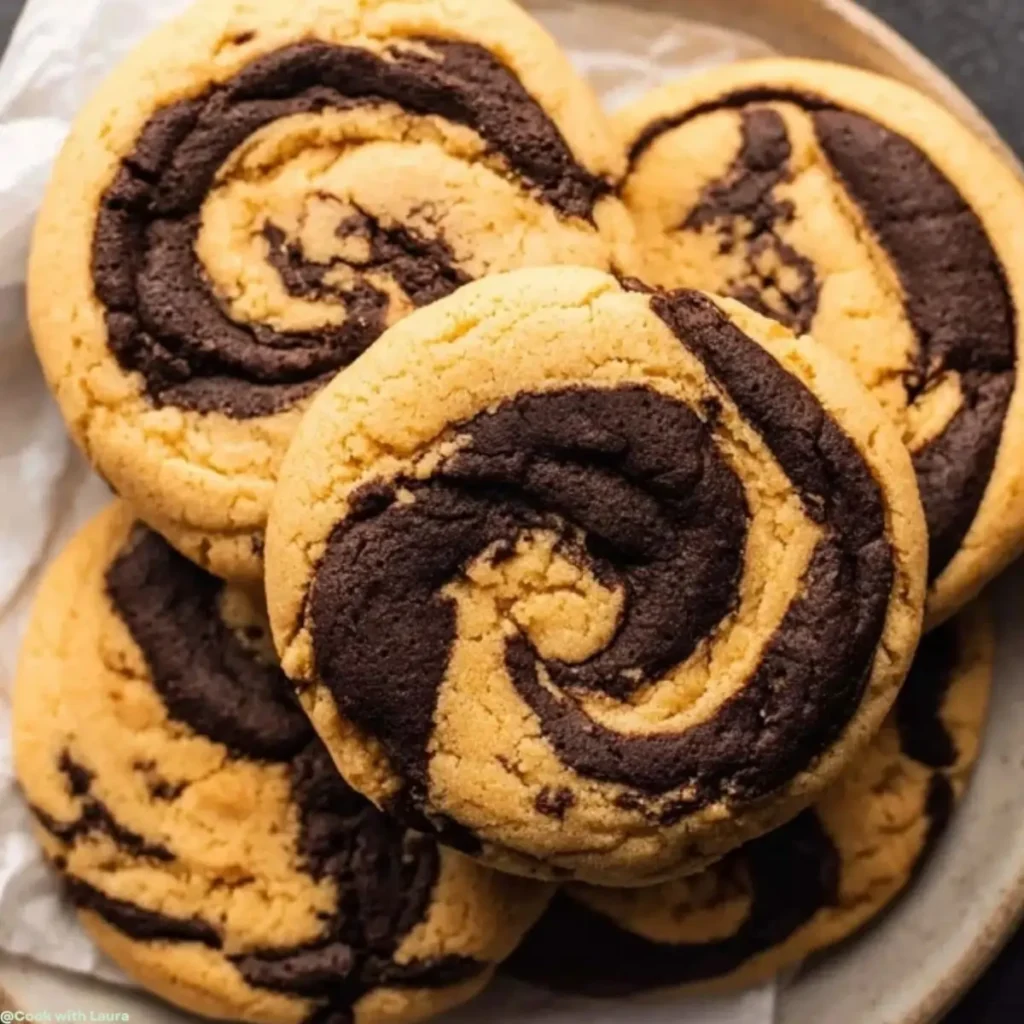 Easy Peanut Butter Brownie Swirl Cookies