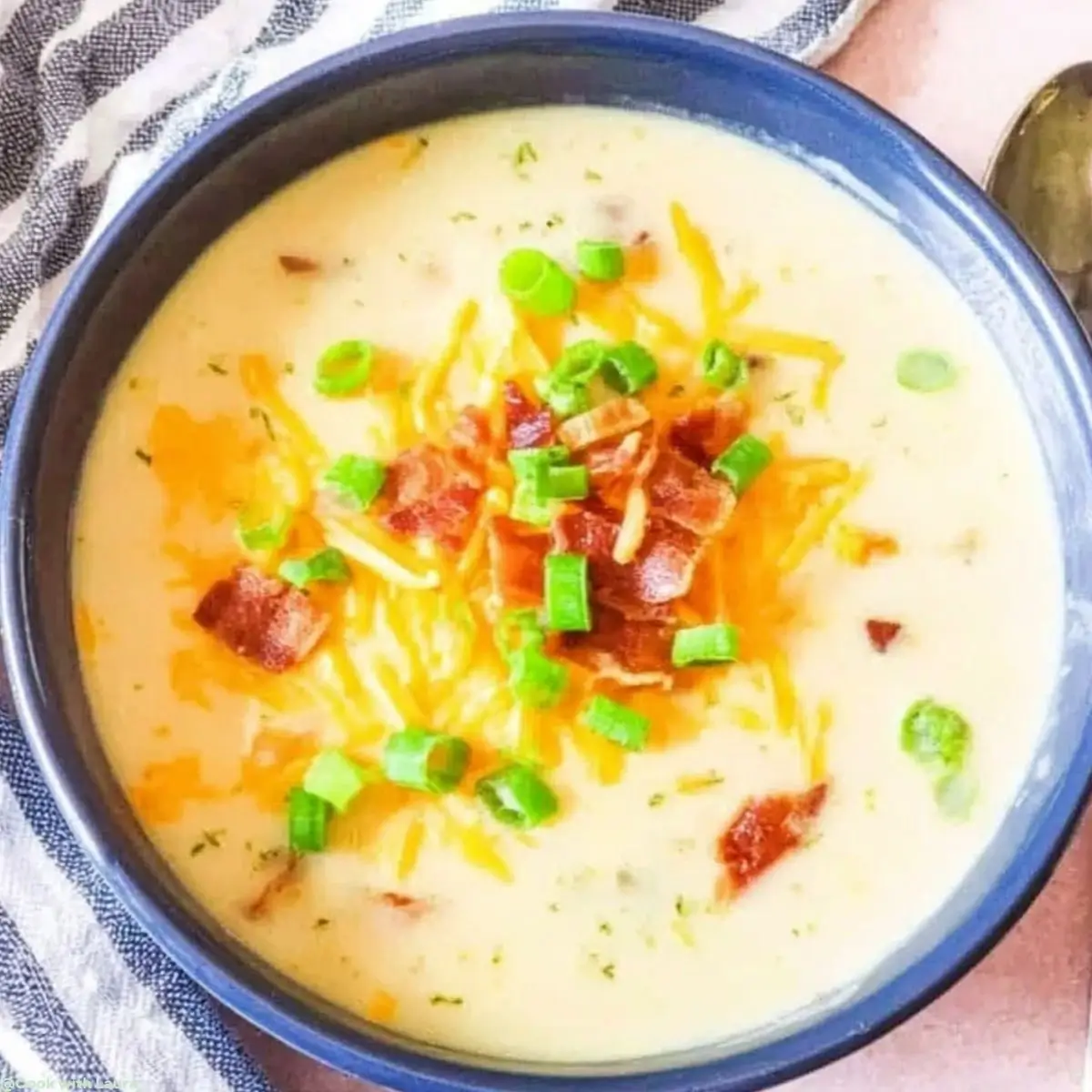 Easy Slow Cooker Loaded Baked Potato Soup Recipe