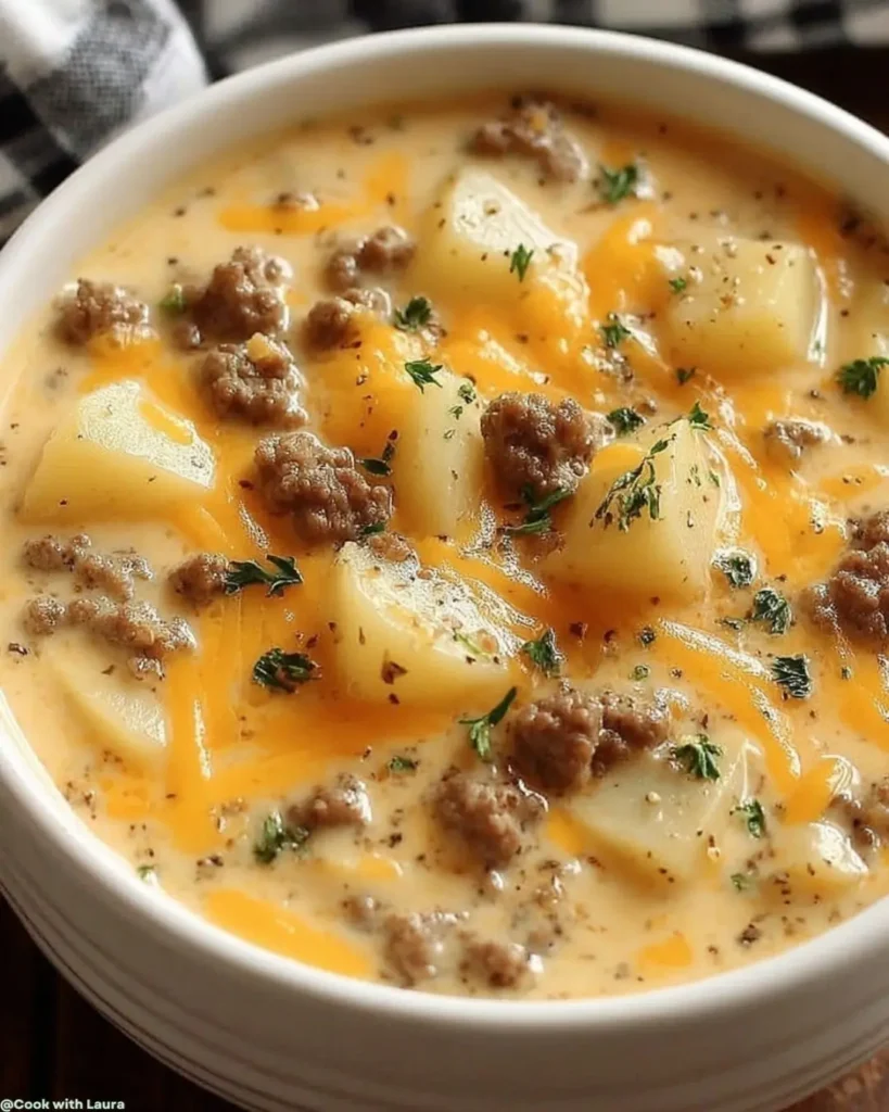 Easy Cheesy Hamburger Potato Soup Recipe to Try Today 7 How to Make Cheesy Hamburger Potato Soup