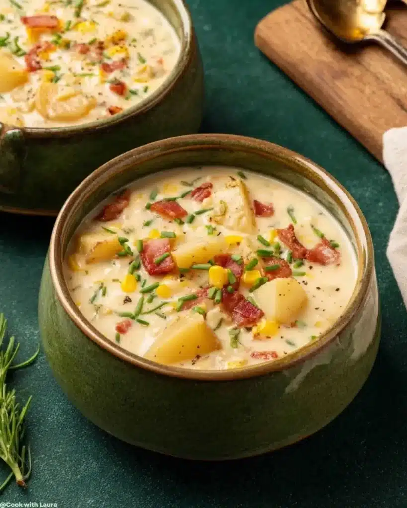 Easy Creamy Corn Chowder with Bacon Recipe 7 How to Make Creamy Corn Chowder with Bacon