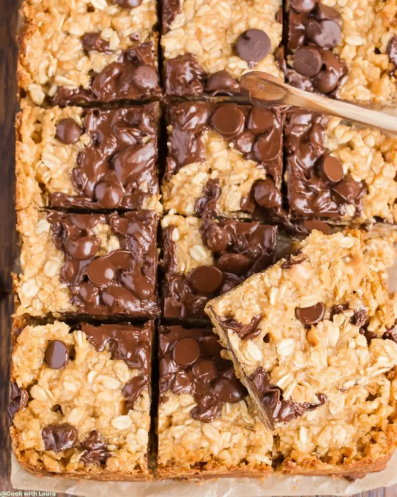 Ingredients for Chocolate Peanut Butter Oatmeal Bars