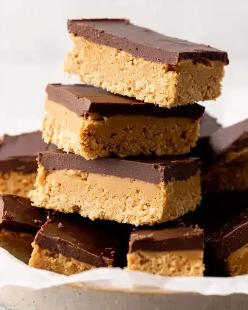 Ingredients for No-Bake Peanut Butter Chocolate Bars