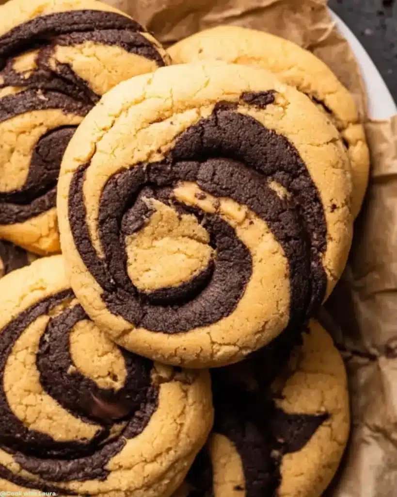 Ingredients for Peanut Butter Brownie Swirl Cookies