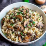Easy Cauliflower Mushroom Rice Recipe for Keto Diet