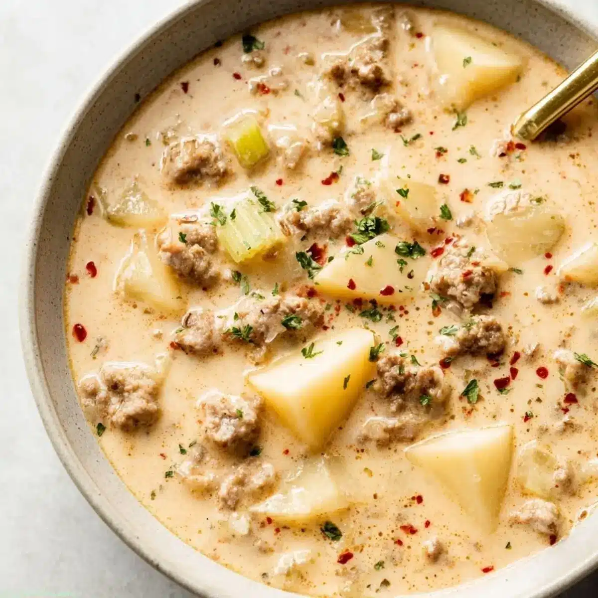 Easy Creamy Italian Sausage Soup Recipe