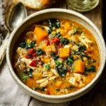Easy Fall Chicken Stew with Quinoa and Butternut Squash