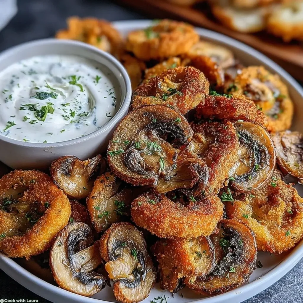 Easy Fried Sliced Mushrooms with Ranch Recipe