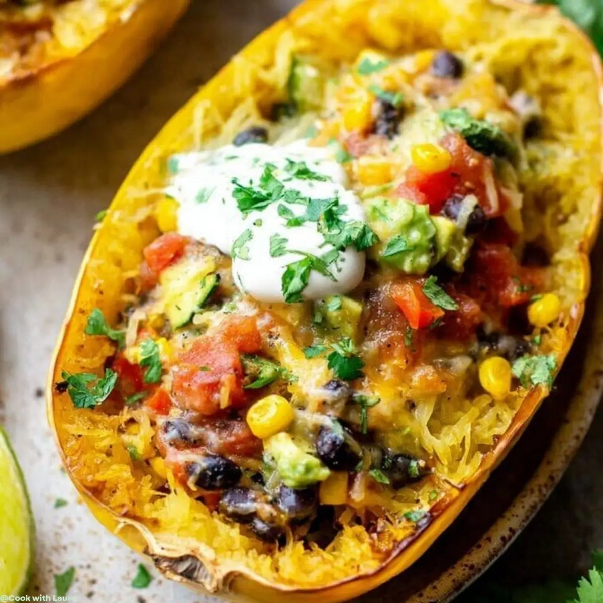 Easy Spaghetti Squash Burrito Bowls Recipe