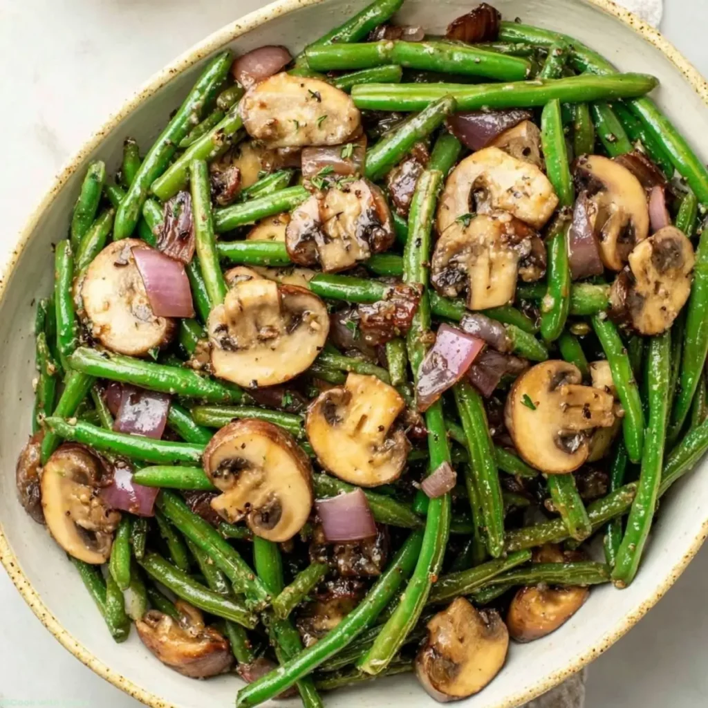 Green Beans with Mushrooms