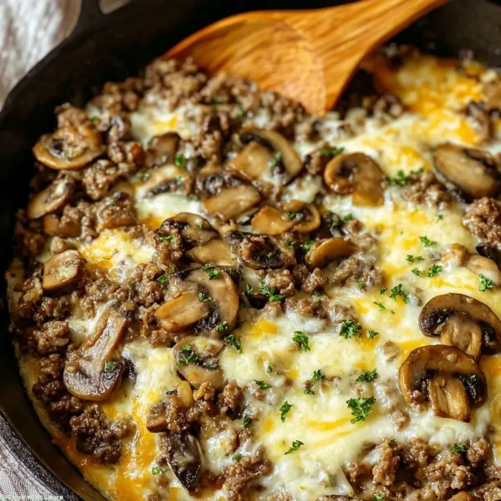 Hamburger Mushroom Bake Recipe for Dinner