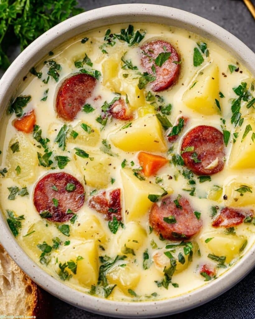 Easy Best Kielbasa Potato Soup Recipe for Dinner 7 How to Make Best Kielbasa Potato Soup