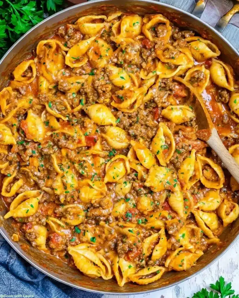 How to Make Creamy Beef and Shells