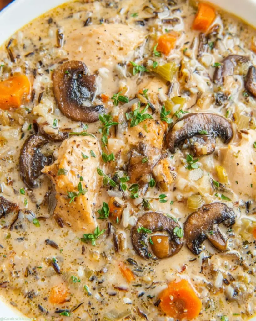 Creamy Mushroom Chicken and Wild Rice Soup 7 How to Make Creamy Mushroom Chicken and Wild Rice Soup