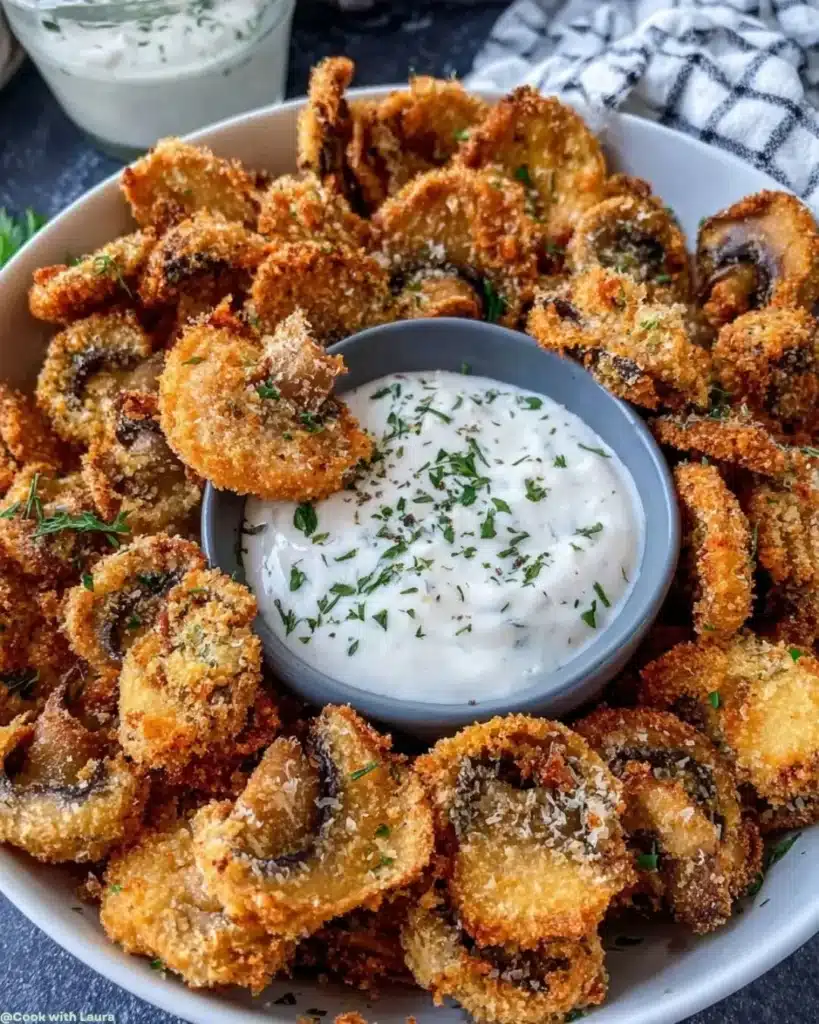 How to Make Fried Sliced Mushrooms with Ranch