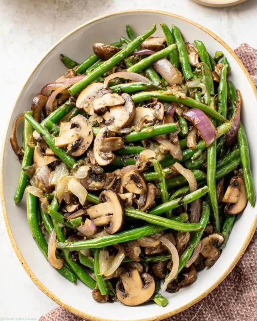 How to Make Green Beans with Mushrooms