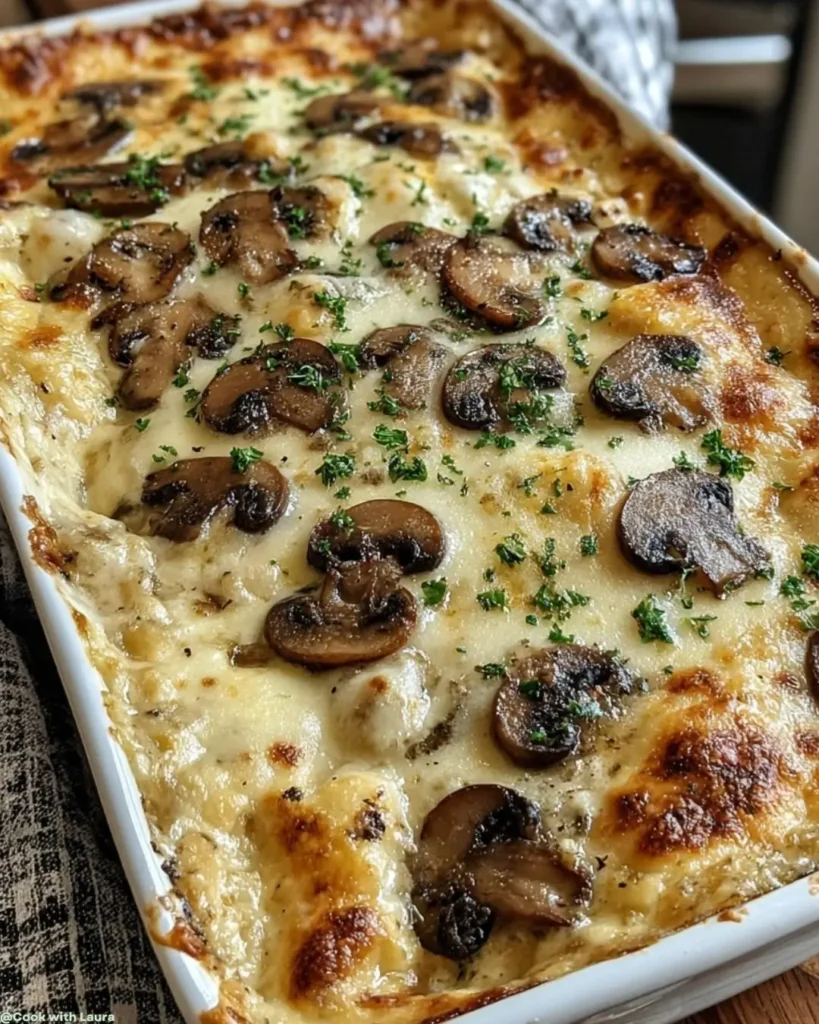 How to Make Mushroom Mozzarella Bake