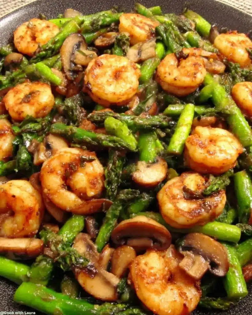 How to Make Shrimp and Asparagus Stir-Fry with Mushrooms
