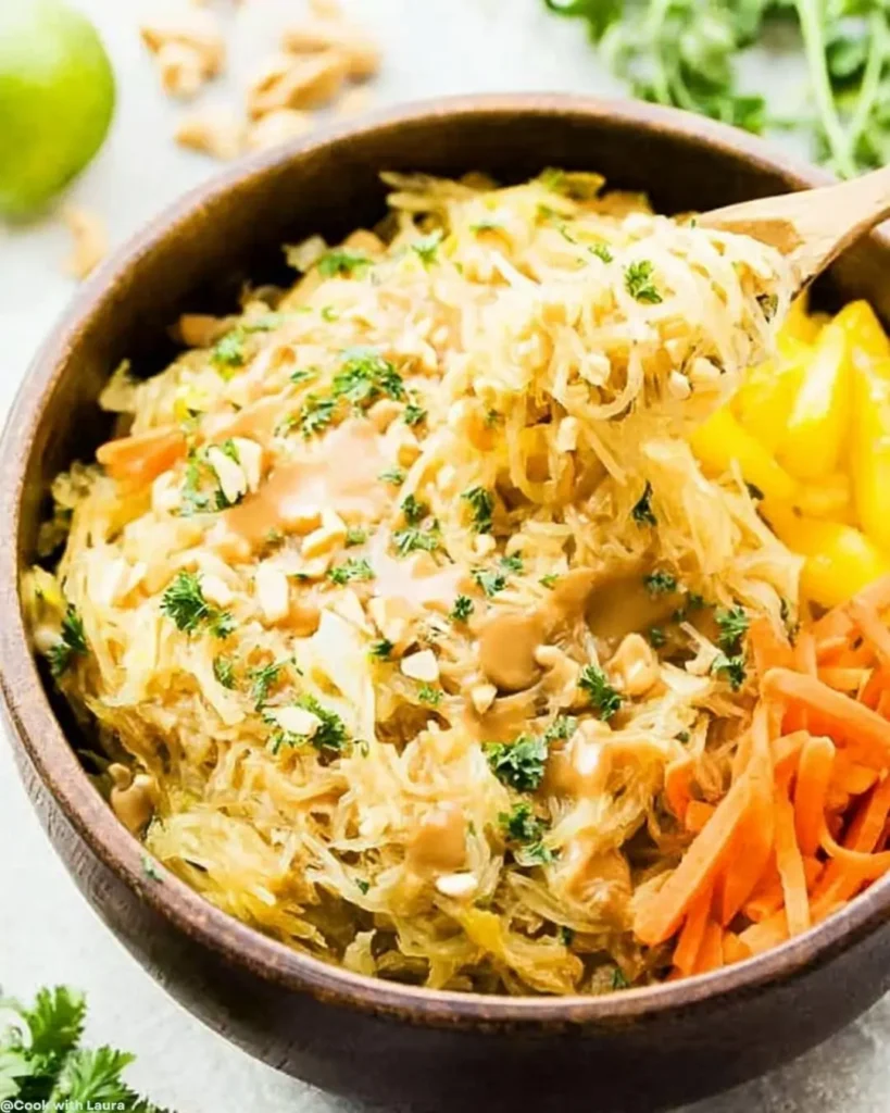 How to Make Thai Spaghetti Squash with Peanut Sauce