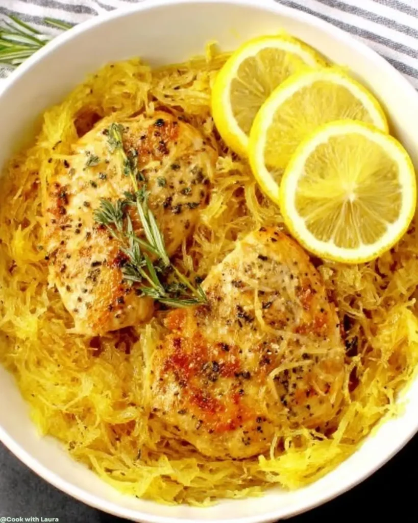 Ingredients for Braised Lemon Chicken with Spaghetti Squash