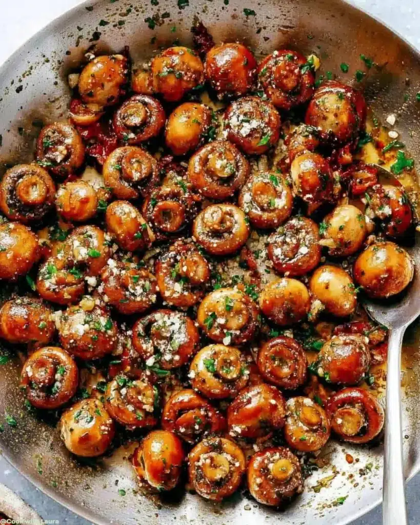 Ingredients for Buttery Garlic Mushrooms