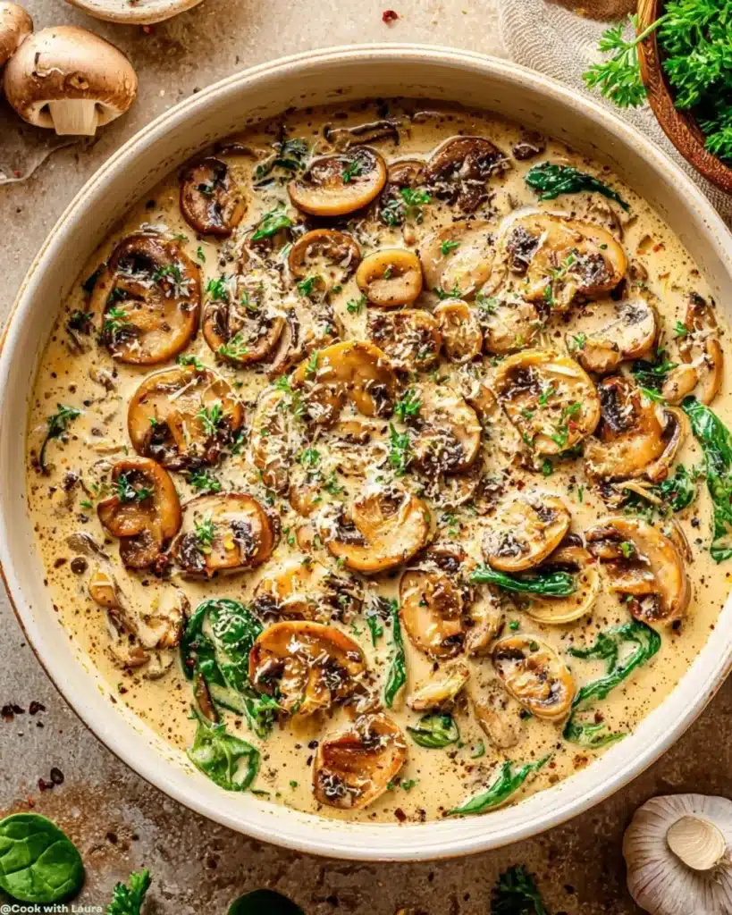 Ingredients for Creamy Butter Beans and Mushrooms