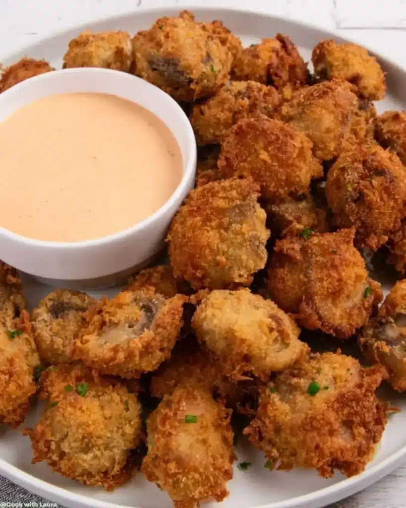 Ingredients for Crispy Fried Mushrooms