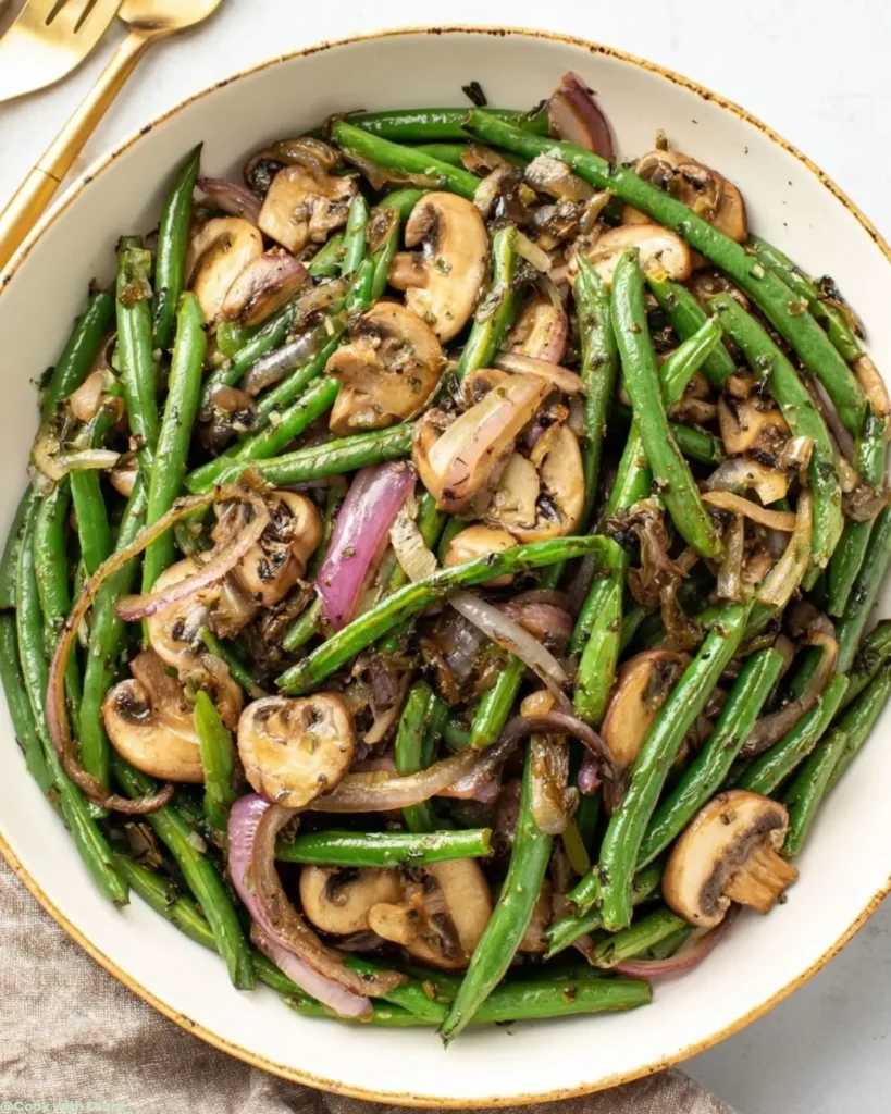 Ingredients for Green Beans with Mushrooms