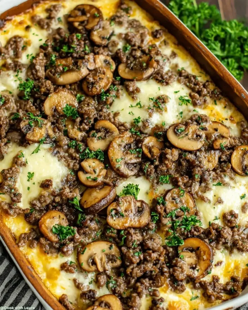 Ingredients for Hamburger Mushroom Bake