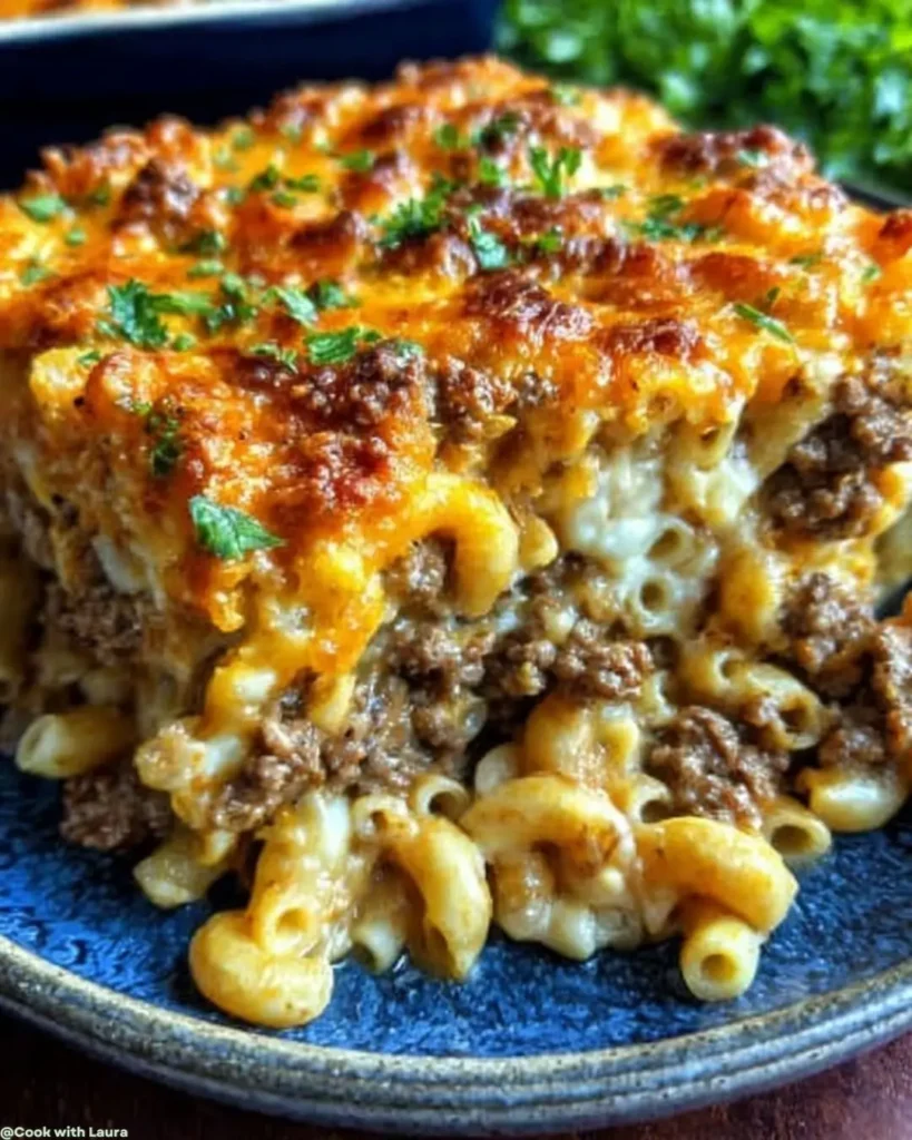 Ingredients for Mac and Cheese Meatloaf Casserole