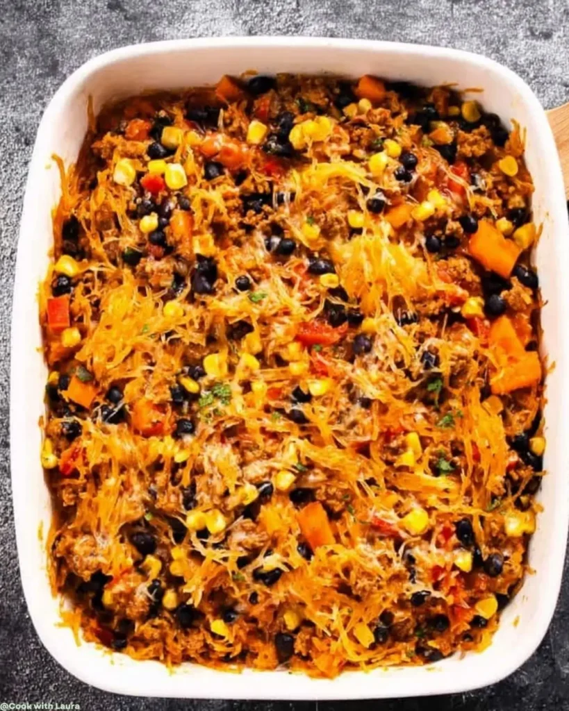 Ingredients for Mexican Spaghetti Squash Casserole