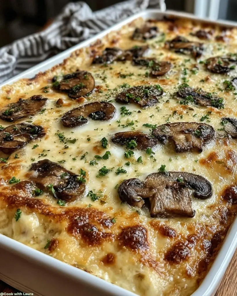 Ingredients for Mushroom Mozzarella Bake