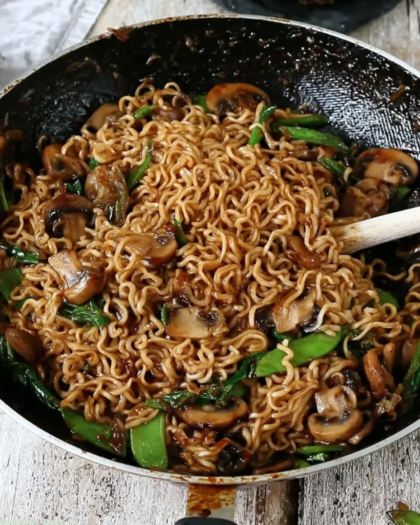 Ingredients for Mushroom Ramen Noodles