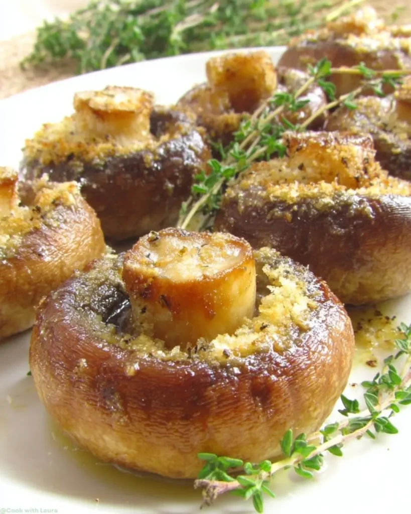 Ingredients for Roasted Mushrooms with Garlic & Thyme
