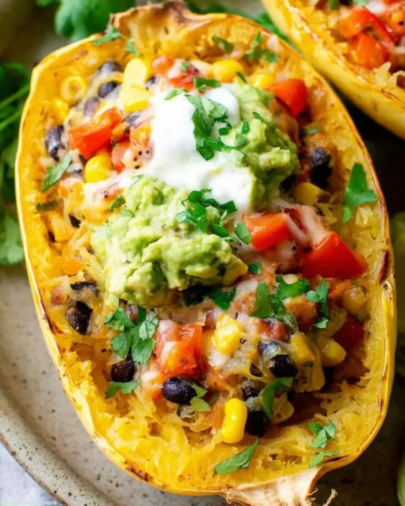 Ingredients for Spaghetti Squash Burrito Bowls